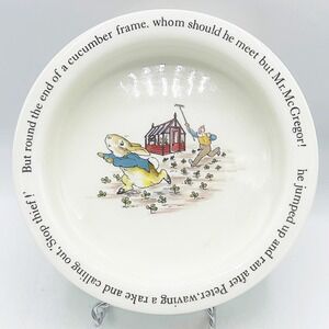 Wedgwood Peter Rabbit Nursery Porringer Bowl Beatrix Potter Made in England